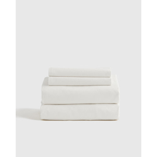 100% Organic Brushed Cotton Sheet Set in Ivory