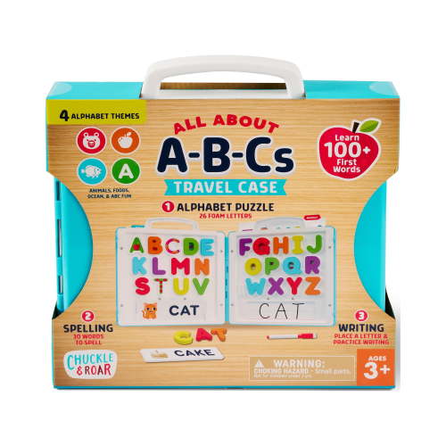 Chuckle & Roar First Words All About A-B-C's Travel Case for Preschool Children Ages 3+ by Buffalo Games