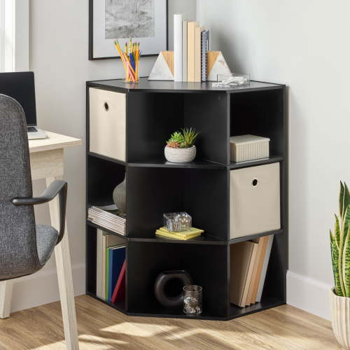 Mainstays Corner Cube Storage Organizer, Black