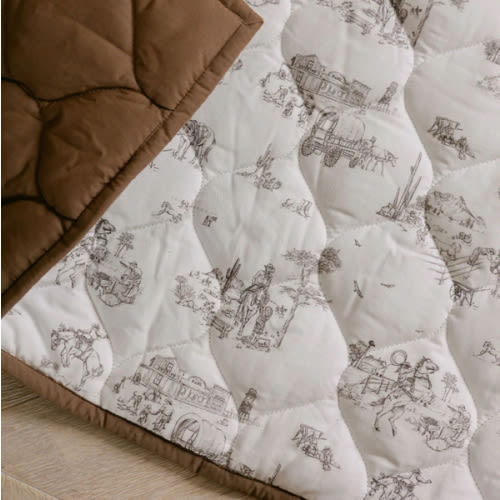 Western Toile Quilted Playmat