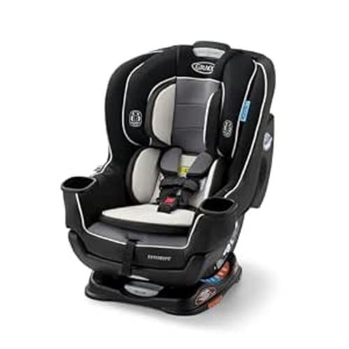 Graco Extend2Fit Convertible Car Seat, Rear and Forward Facing Car Seat with Adjustable Extension Panel for Extra Legroom, Great Gift for Baby Shower or Baby Registry, Gotham