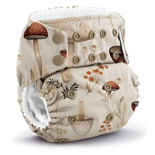 Kanga Care Rumparooz G3 Stay Dry Cloth Diaper Reusable One Size Pocket Diaper Patented Inner Double Gusset 2 pcs Microfiber Insert Soaker (6-55+ lbs) - Mushie