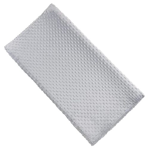Solid Changing Table Pad Cover Cradle Sheet, Fits 32"/34''x16" Contoured Diaper Changing Pad, Ultra Soft Cozy Minky Dots Plush Changing Table Covers, Breathable Wipeable Removable (Grey)