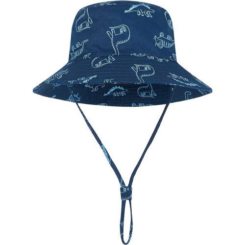 Baby Sun Hat - Navy Blue, 0-6 M