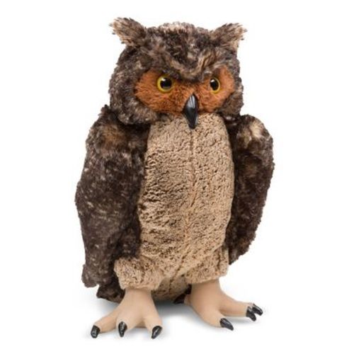Melissa & Doug Giant Owl - Lifelike Stuffed Animal (17 inches tall)