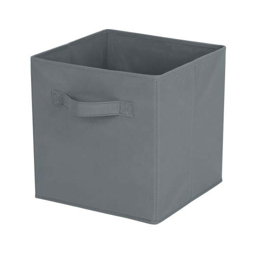 Mainstays Storage Cube Basket Box, Foldable, Home Organization, Main Materials Are Non Worn Fabric and Paper Card, Perfect for Nursery, Playroom Etc., Assembled size:10.5in.Wx10.5in.Dx11in.H; Multiple colours for option. - Walmart.ca