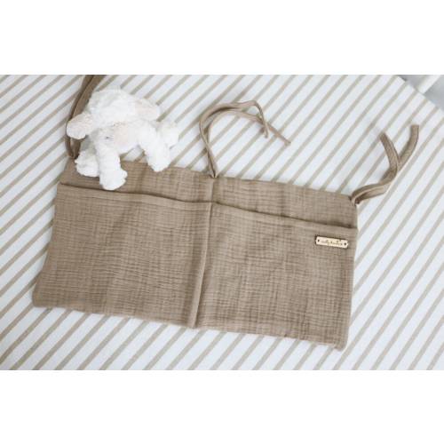 Crib Organizer - Muslin Toy Storage