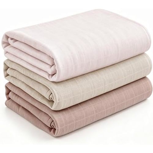 lulumoon Muslin Swaddle Blanket Viscose-Bamboo: Receiving Wrap for Newborns
