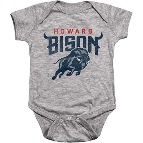 Howard University Official Distressed Primary Unisex Infant Snap Suit for Baby