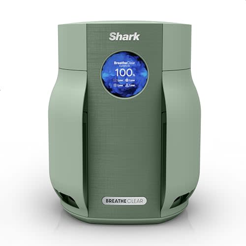 Shark BreatheClear Compact Pro Smart Air Purifier, HP062GN, Sage | For Nursery, Dorm, Bedroom, Motion Sensing, HEPA-Exceeding in All Modes, No Filter Changes up to 6 Years