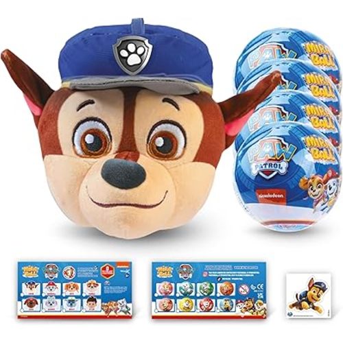 PAW Patrol MiraBall Mystery Expandable MAXI Plush to Unbox, Collectible Squishy and Soft Plush with 4 Surprise, Limited Edition, Great Toy Gift for Kids Aged 3+ (4-Pack)