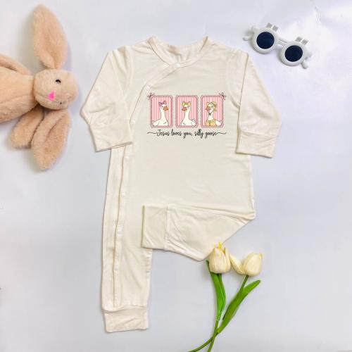 Jesus Loves You Silly Goose Baby Bodysuit, Goose Religious Baby Romper, Silly Goose Romper, Pink Goose Bodysuit