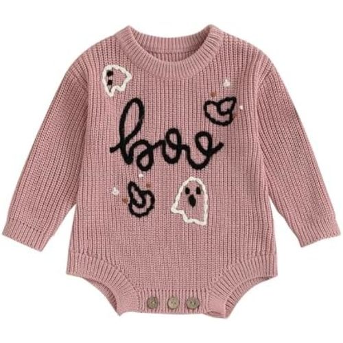 FYBITBO Baby Girl Boy Sweater Knit Oversized Pullover Sweatshirt Romper Onesie Warm Fall Winter Clothes Outfit Newborn