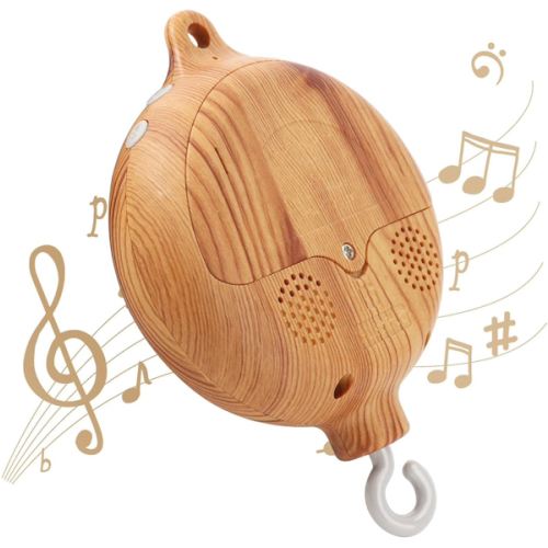 Baby Mobile Rotary Music Box Imitation Wood with Rotating Hook Crib Mobile Motor
