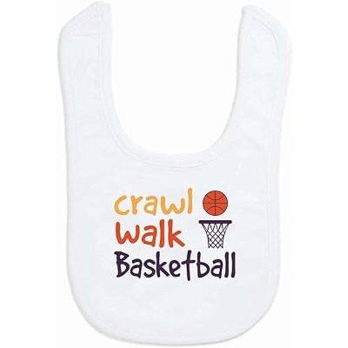 ChalkTalkSPORTS Basketball Baby & Infant Bibs | Soft Microfiber Basketball Baby Bibs