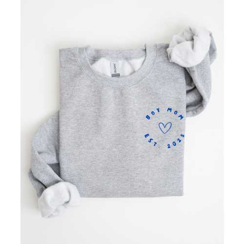 Custom Boy Mom Est. Year Sweatshirt, Mother's Day Gift