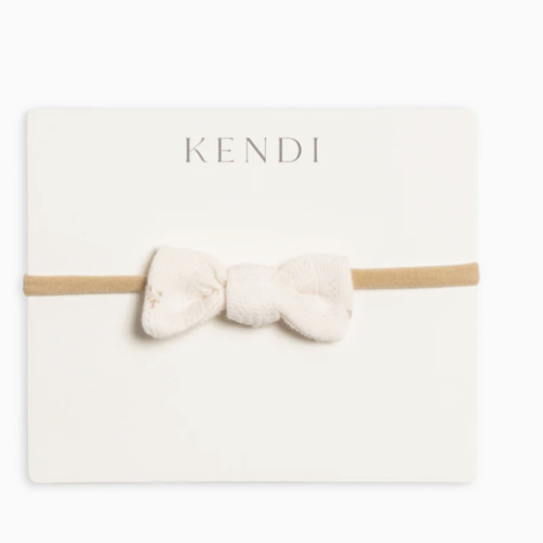 Brushed Back Pointelle Dainty Bow