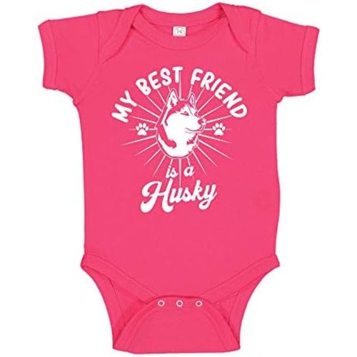 My Best Friend is A Husky Baby Bodysuit/Toddler T-Shirt Dog Clothing Gift