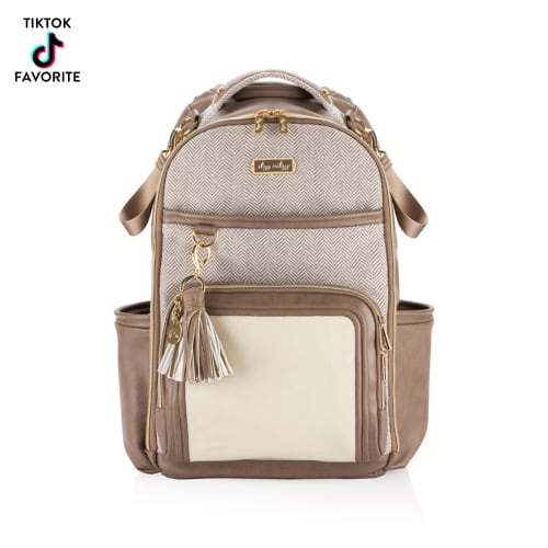 Itzy Ritzy Vanilla Latte Boss Plus Backpack Diaper Bag