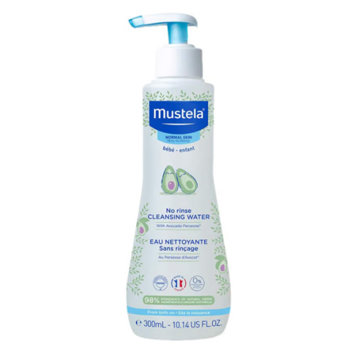 Mustela Baby Cleansing Water - No-Rinse Micellar Water - with Natural Avocado & Aloe Vera - for Baby's Face, Body & Diaper - 1 or 2-Pack - Various Sizes