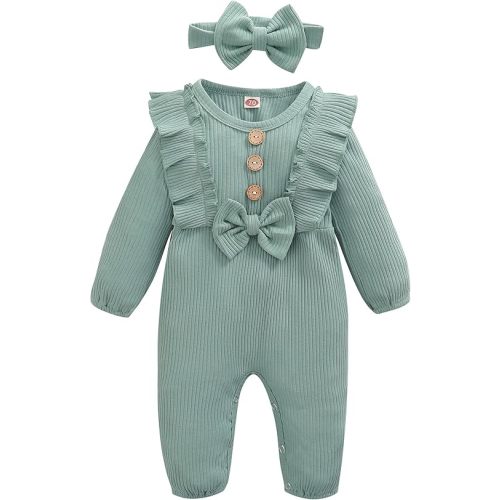Mioglrie Newborn Baby Girl Clothes One Piece Jumpsuits Clothes Short Sleeve Rompers Summer Clothes for Baby
