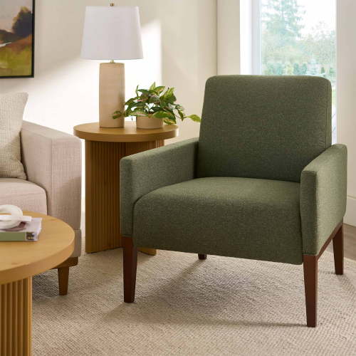 Better Homes & Gardens Reading Accent Chair, Olive