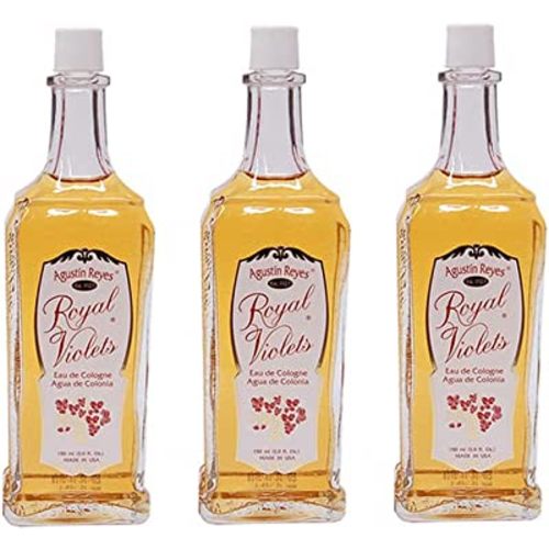 (Pack of 3) Royal Violets By Agustin Reyes 5 Oz Agua De Colonia Eau De Cologne Glass Bottle by Vetrarian