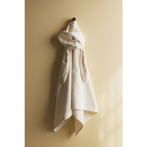 Natural white/rabbit Hooded Bath Towel at H&M Home | H&M US