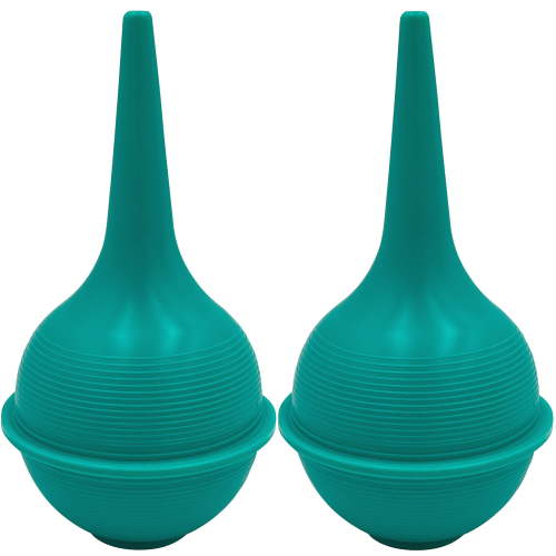 2pk Sterile Ear Syringe 3oz / 90ml Green Rubber Bulb for Washing & Wax Removal