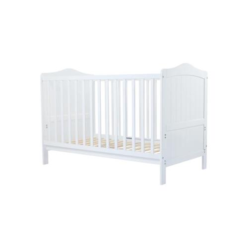 2-in-1 Wooden Cot - White - White - One Size