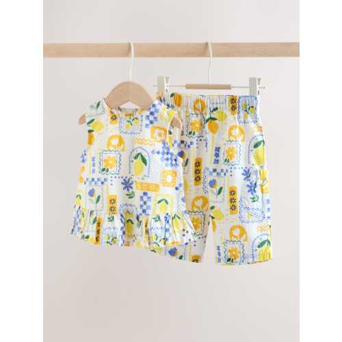 Yellow Lemon Baby Woven Top and Trousers Set 2 Piece (0mths-2yrs)