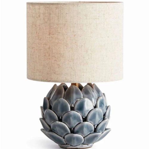 Artichoke Ceramic Table Lamp in Blue, size XS