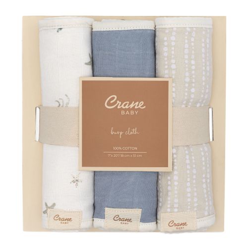 Cove Newborn Burp Cloths - Ocean Set | Crane Baby