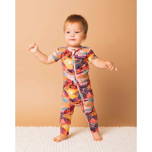 Saddle Up Sunset Short Sleeve Romper