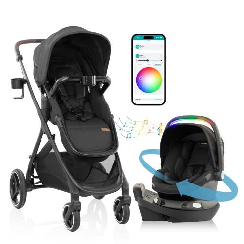 Shyft Intuiti+ Travel System featuring Revolve180 LiteMax™ NXT Rotating Infant Car Seat with SensorySoothe