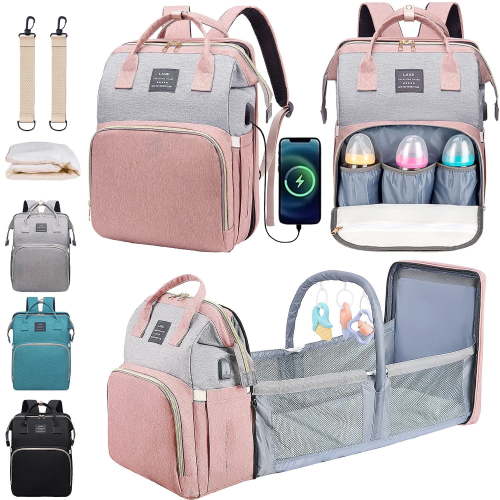 Waterproof Diaper Bag Backpack for Travel with Changing Station for Newborn, Baby Boy and Girl