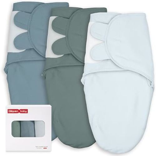 GLLQUEN BABY Swaddles for Newborns 0-3 Months, Adjustable & Easy Fastener