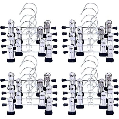 20pcs Adjustable Shoe Rack Pet Baby Pants Folder Multi Functional Travel Portable Hat 6" Heavy Duty Laundry Hooks Socks Holder Double Towels Bags Clothes Clip Boot Hanger Space Saving Home Organizer