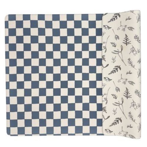 LITTLE Bot Oceanview Checkerboard and Plants Baby Playmat