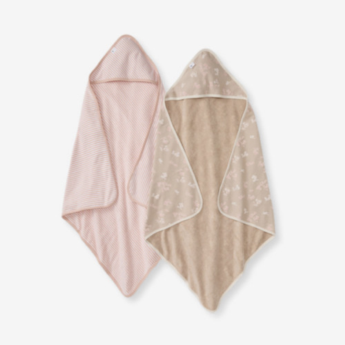 Burt's Bees Baby Organic Hooded Towels (2-Pack) - Whimsical Floral