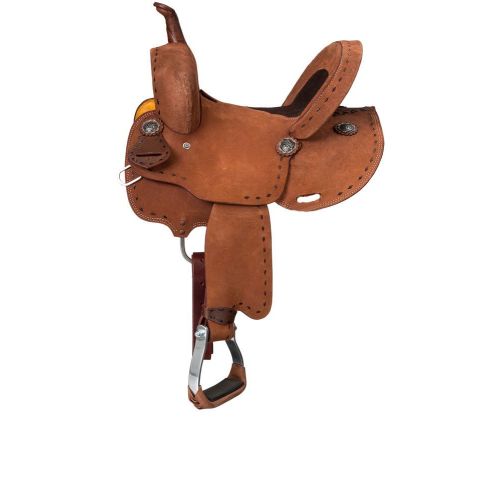 Royal King Branson Youth Buckstitch Roughout Barrel Saddle