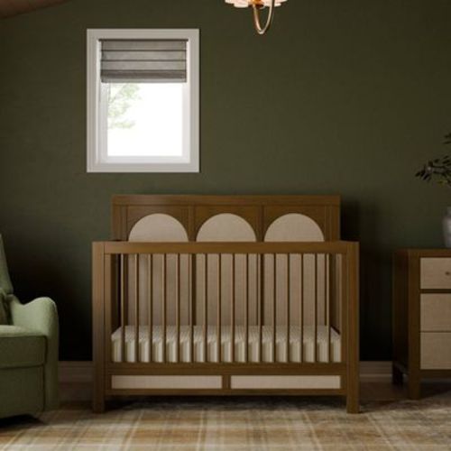Namesake Eloise 4-in-1 Convertible Crib - Natural Walnut & Performance Sand Eco-Weave