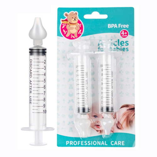 2 Pcs Needle Tube Baby Nasal Washer, Liquid Feeder Dispenser Infant Nose Sucker Remover for Toddlers Newborn Care