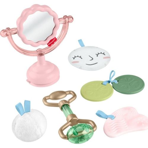 Fisher-Price Mini Me Moments Self-Care Sensory Set Baby Rattle & Teether Learning Toys - 6pc