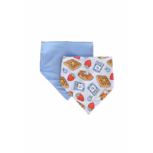 Sweet Stacks 2pc Bandana Bibs | Blue