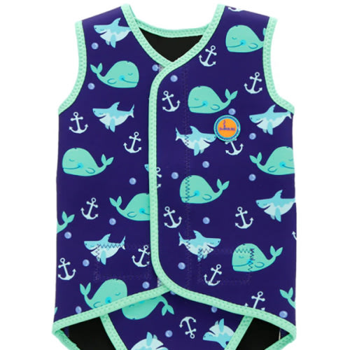 Blue Whale Baby Wrap Suit With Adjustable Velcro | Swimbubs