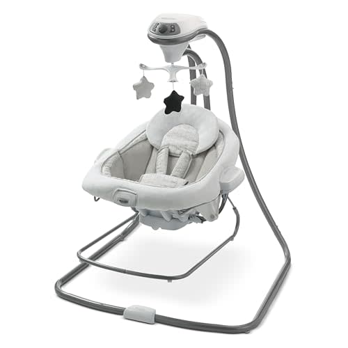 Graco DuetConnect LX Portable Baby Swing and Bouncer, Multi-Direction Baby Bouncer Seat, Multiple Swing Speeds, Great Gift for New Parents, Redmond