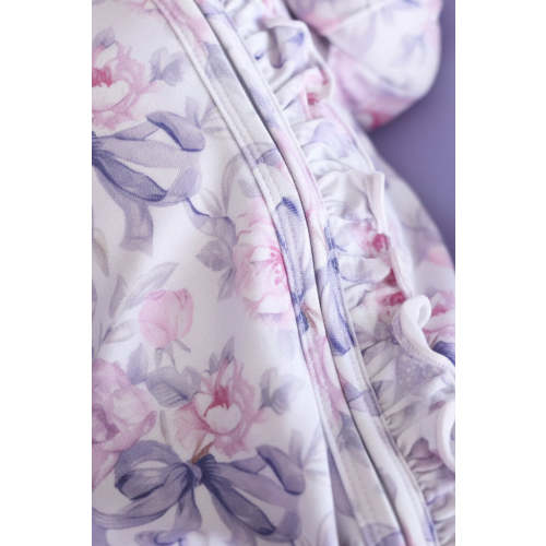 Leighton's Lavender Ruffle Zipper Footie