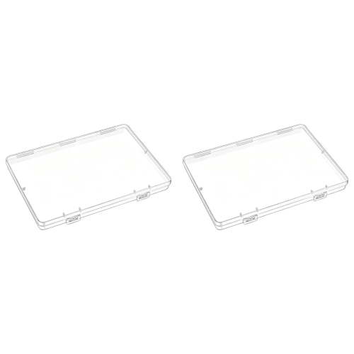 Clear Flat Breast Milk Freezer Storage Organizer, Space Saving Breastmilk Tray for Breastfeeding Bag Organization, Reusable Containers, 7.48*5.11*0.67 Inches (2 PCS)