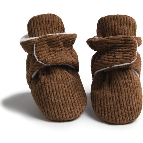 Meckior Newborn Infant Baby Girls Boys Warm Fleece Winter Booties First Walkers Slippers Shoes